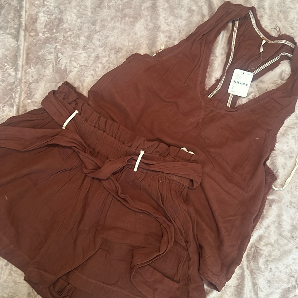 Free people set top and shorts size small